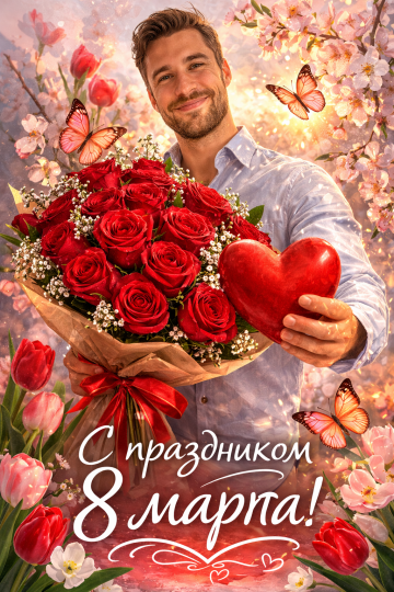 Картинка открытка поздравление с 8 марта любимой девушке