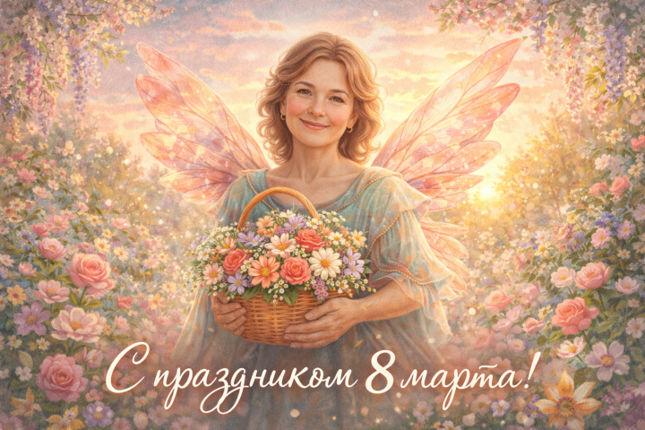 Картинка открытка поздравление с 8 марта