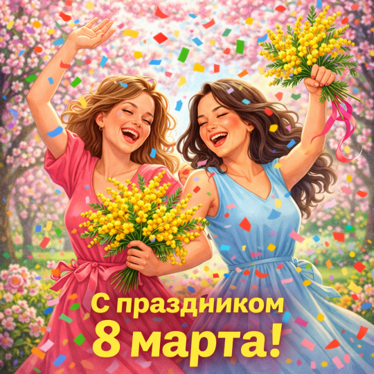 Картинка открытка поздравление с 8 марта подруге